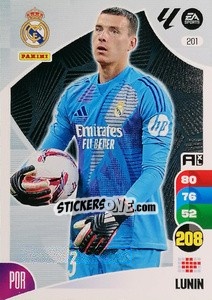 Sticker Lunin - LaLiga 2024-2025. Adrenalyn XL
 n. 201 - Panini