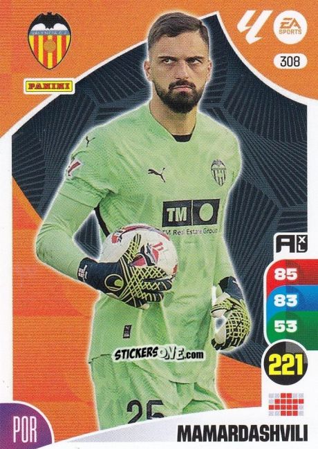 Cromo Mamardashvili - LaLiga 2024-2025. Adrenalyn XL
 n. 308 - Panini