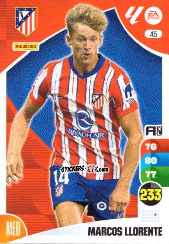 Sticker Marcos Llorente - LaLiga 2024-2025. Adrenalyn XL
 n. 45 - Panini