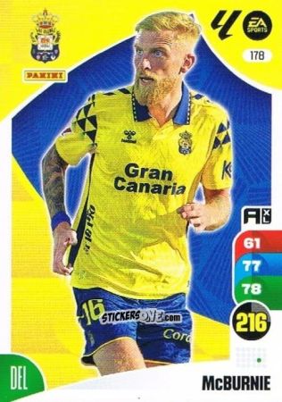 Figurina McBurnie - LaLiga 2024-2025. Adrenalyn XL
 n. 178 - Panini