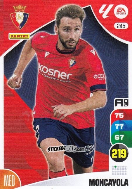 Figurina Jon Moncayola - LaLiga 2024-2025. Adrenalyn XL
 n. 245 - Panini