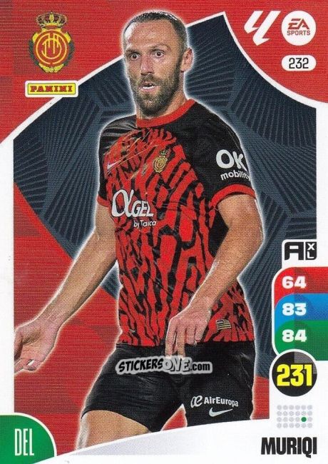Figurina Muriqi - LaLiga 2024-2025. Adrenalyn XL
 n. 232 - Panini