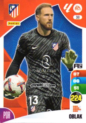 Sticker Oblak - LaLiga 2024-2025. Adrenalyn XL
 n. 38 - Panini