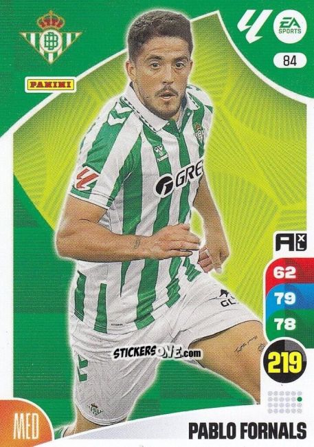 Figurina Pablo Fornals - LaLiga 2024-2025. Adrenalyn XL
 n. 84 - Panini