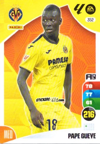 Cromo Pape Gueye - LaLiga 2024-2025. Adrenalyn XL
 n. 352 - Panini