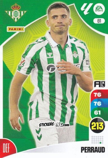 Figurina Perraud - LaLiga 2024-2025. Adrenalyn XL
 n. 81 - Panini