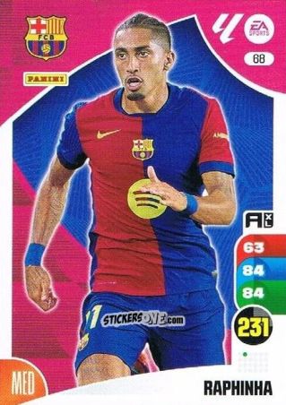 Sticker Raphinha - LaLiga 2024-2025. Adrenalyn XL
 n. 68 - Panini