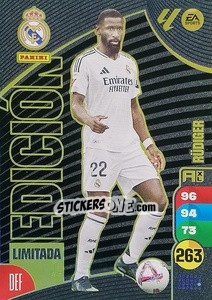 Cromo Rüdiger - LaLiga 2024-2025. Adrenalyn XL
 n. LE6 - Panini