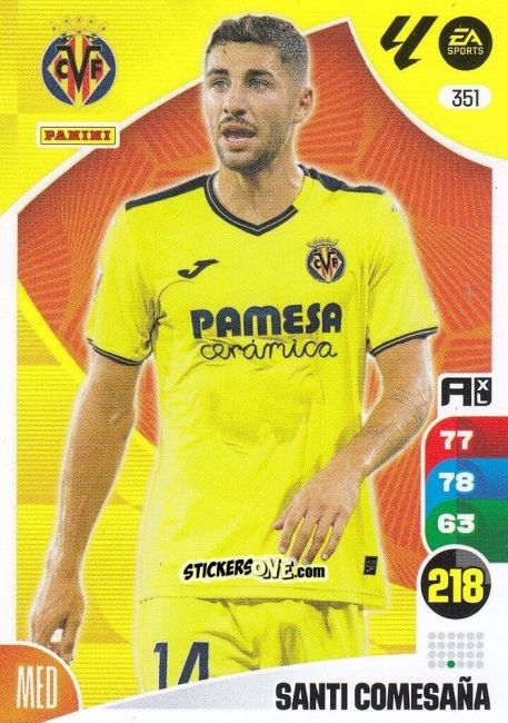Sticker Santi Comesaña - LaLiga 2024-2025. Adrenalyn XL
 n. 351 - Panini