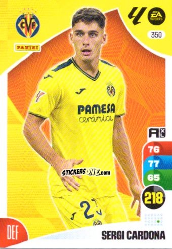 Figurina Sergi Cardona - LaLiga 2024-2025. Adrenalyn XL
 n. 350 - Panini