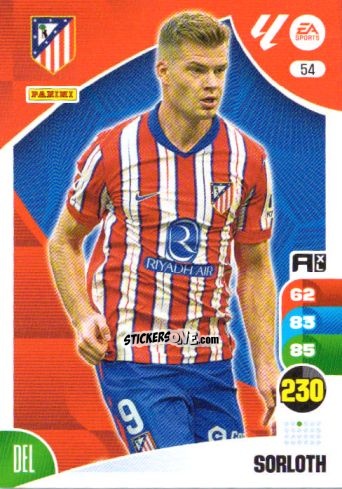 Figurina Sørloth - LaLiga 2024-2025. Adrenalyn XL
 n. 54 - Panini