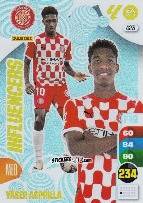 Cromo Yáser Asprilla - LaLiga 2024-2025. Adrenalyn XL
 n. 423 - Panini