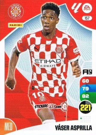 Cromo Yáser Asprilla - LaLiga 2024-2025. Adrenalyn XL
 n. 157 - Panini