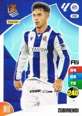 Sticker Zubimendi - LaLiga 2024-2025. Adrenalyn XL
 n. 280 - Panini