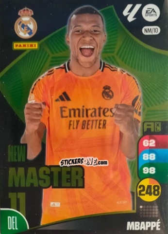 Sticker Kylian Mbappé - LaLiga 2024-2025. Adrenalyn XL
 n. NM10 - Panini