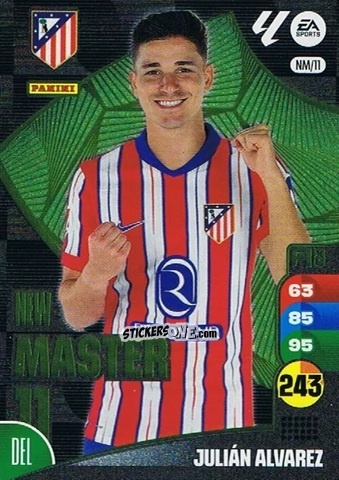 Cromo Julian Alvarez - LaLiga 2024-2025. Adrenalyn XL
 n. NM11 - Panini
