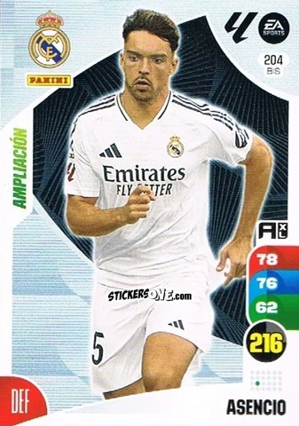 Sticker Raul Asencio - LaLiga 2024-2025. Adrenalyn XL
 n. 204BIS - Panini