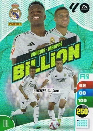 Sticker Vinicius / Mbappé - LaLiga 2024-2025. Adrenalyn XL
 n. LEB - Panini