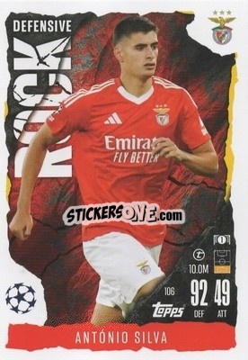 Cromo António Silva - UEFA Champions League & Europa League 2024-2025. Match Attax Extra n. 106 - Topps