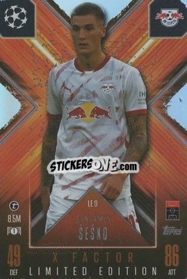 Cromo Benjamin Šeško - UEFA Champions League & Europa League 2024-2025. Match Attax Extra n. LE9 - Topps