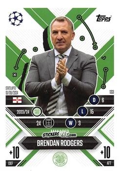 Cromo Brendan Rodgers - UEFA Champions League & Europa League 2024-2025. Match Attax Extra n. 133 - Topps