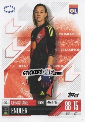 Sticker Christiane Endler - UEFA Champions League & Europa League 2024-2025. Match Attax Extra n. 147 - Topps