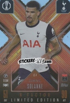 Cromo Dominic Solanke - UEFA Champions League & Europa League 2024-2025. Match Attax Extra n. LE4 - Topps