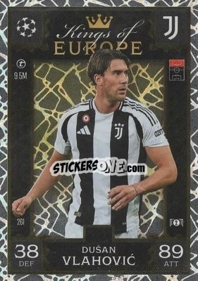 Figurina Dušan Vlahović - UEFA Champions League & Europa League 2024-2025. Match Attax Extra n. 261 - Topps