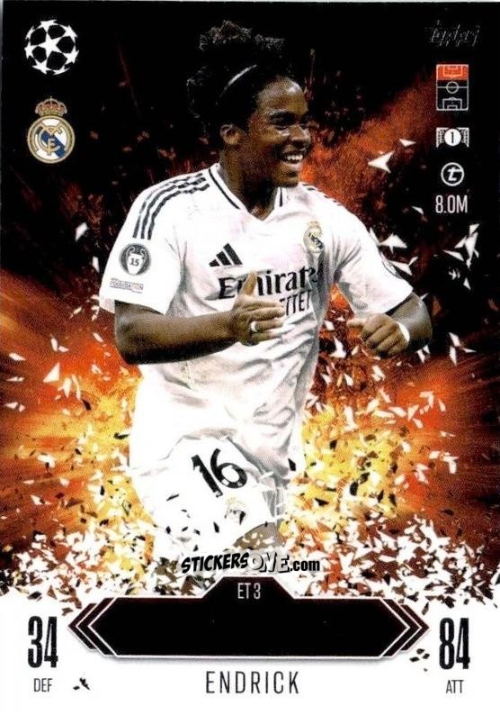 Figurina Endrick - UEFA Champions League & Europa League 2024-2025. Match Attax Extra n. ET3 - Topps