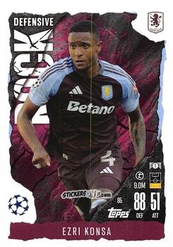 Figurina Ezri Konsa - UEFA Champions League & Europa League 2024-2025. Match Attax Extra n. 85 - Topps