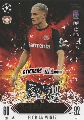 Cromo Florian Wirtz - UEFA Champions League & Europa League 2024-2025. Match Attax Extra n. ET4 - Topps