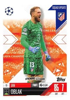 Sticker Jan Oblak - UEFA Champions League & Europa League 2024-2025. Match Attax Extra n. 13 - Topps
