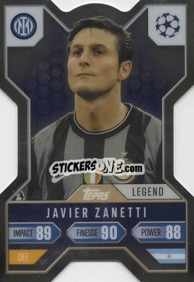 Figurina Javier Zanetti - UEFA Champions League & Europa League 2024-2025. Match Attax Extra n. CX8 - Topps