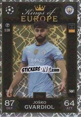 Figurina Joško Gvardiol - UEFA Champions League & Europa League 2024-2025. Match Attax Extra n. 244 - Topps