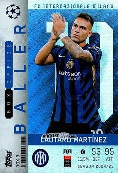 Figurina Lautaro Martínez - UEFA Champions League & Europa League 2024-2025. Match Attax Extra n. BOX3 - Topps