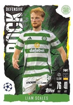 Cromo Liam Scales - UEFA Champions League & Europa League 2024-2025. Match Attax Extra n. 107 - Topps
