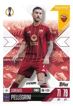 Figurina Lorenzo Pellegrini - UEFA Champions League & Europa League 2024-2025. Match Attax Extra n. 34 - Topps
