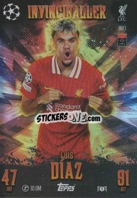 Cromo Luis Díaz - UEFA Champions League & Europa League 2024-2025. Match Attax Extra n. INV1 - Topps