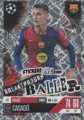 Figurina Marc Casadó - UEFA Champions League & Europa League 2024-2025. Match Attax Extra n. 210 - Topps