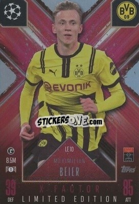 Cromo Maximilian Beier - UEFA Champions League & Europa League 2024-2025. Match Attax Extra n. LE10 - Topps