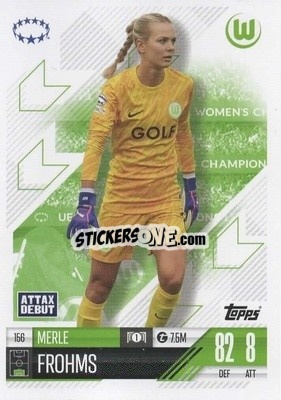 Figurina Merle Frohms - UEFA Champions League & Europa League 2024-2025. Match Attax Extra n. 156 - Topps