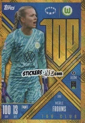 Figurina Merle Frohms - UEFA Champions League & Europa League 2024-2025. Match Attax Extra n. 346 - Topps