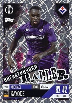 Sticker Michael Kayode - UEFA Champions League & Europa League 2024-2025. Match Attax Extra n. 208 - Topps