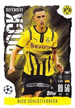 Sticker Nico Schlotterbeck - UEFA Champions League & Europa League 2024-2025. Match Attax Extra n. 94 - Topps