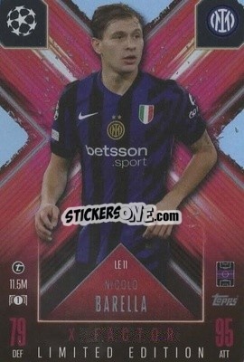 Figurina Nicolo Barella - UEFA Champions League & Europa League 2024-2025. Match Attax Extra n. LE11 - Topps