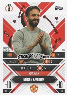 Figurina Rúben Amorim - UEFA Champions League & Europa League 2024-2025. Match Attax Extra n. 110 - Topps