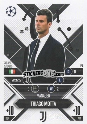 Figurina Thiago Motta - UEFA Champions League & Europa League 2024-2025. Match Attax Extra n. 124 - Topps