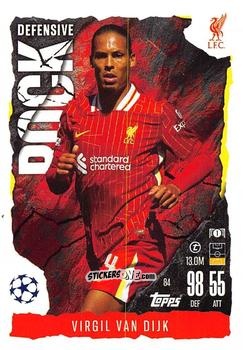 Figurina Virgil van Dijk - UEFA Champions League & Europa League 2024-2025. Match Attax Extra n. 84 - Topps