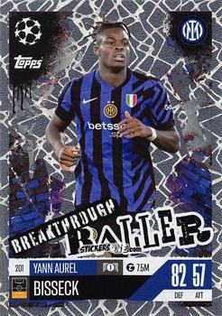 Cromo Yann Aurel Bisseck - UEFA Champions League & Europa League 2024-2025. Match Attax Extra n. 201 - Topps