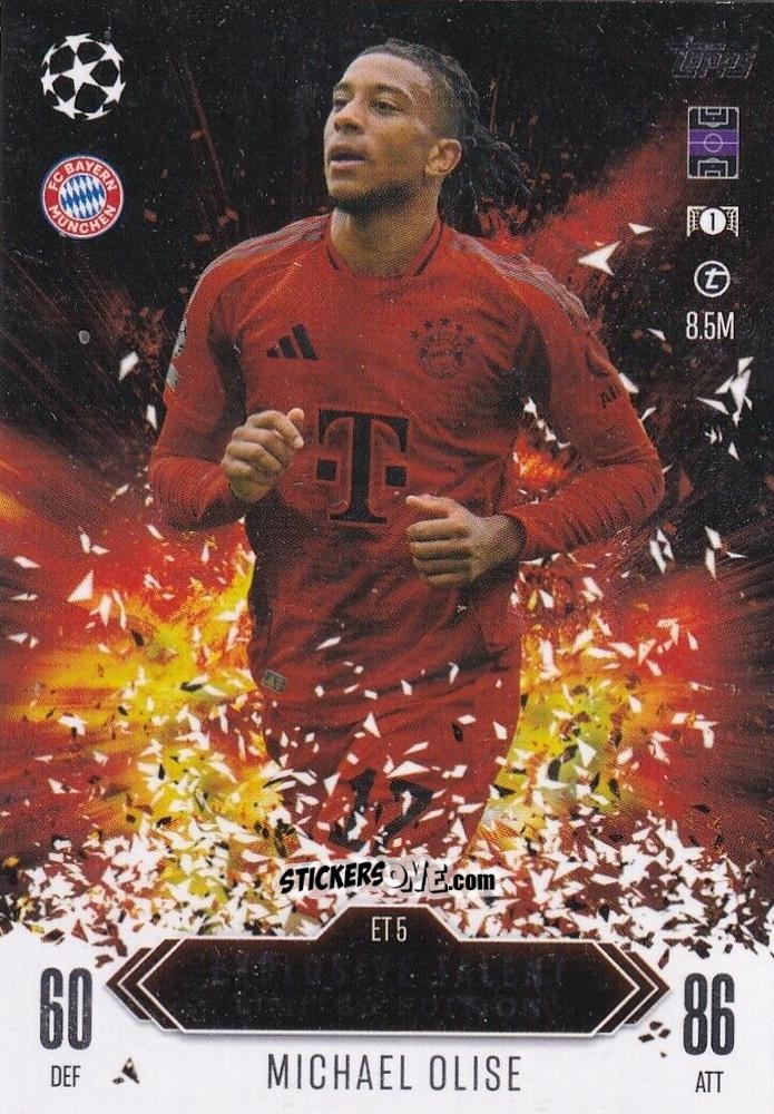 Sticker Michael Olise - UEFA Champions League & Europa League 2024-2025. Match Attax Extra n. ET5 - Topps